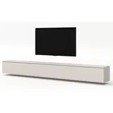ax living hängendes TV Board beige Loriano TV Bank 3x100 cm, Kaschmir - 300 cm X 34 cm