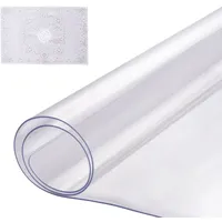 Vevor Kunststoff-Tischdecke, 16 x 32 Zoll, 1,5 mm dick, transparenter Tischschutz, rechteckige PVC-Schreibtischunterlage, wasserdichte und leicht