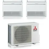 Mitsubishi Klimagerät Floor MFZ-KT Dual Split Inverter 9000 + 12000 BTU mit E.U. MXZ-2F42VF Gas R-32