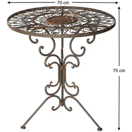 DanDiBo Ambiente Bistrotisch Ø 70 x 75 cm Braun