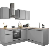 BASIC by Balculina Winkelküche Denver L-Form 220 cm grau