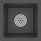 vidaXL Handgemachte Einbauspüle Schwarz Edelstahl - vidaXL