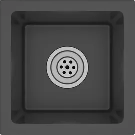 vidaXL Handgemachte Einbauspüle Schwarz Edelstahl - vidaXL