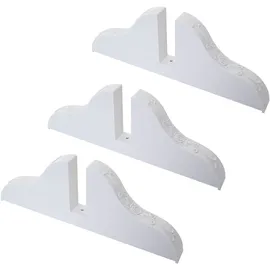 Mendler Standfuß für Paravent, Ständer Paraventhalter, weiß ~ 3er Set