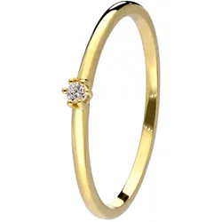 trendor 41570 Damen-Diamantring Gold 585/14K Brillantring, 52/16,6