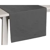 PICHLER Tischläufer Cordoba bügelfrei dunkelgrau Größe 50x150 cm