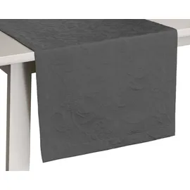 PICHLER Tischläufer Cordoba bügelfrei dunkelgrau Größe 50x150 cm