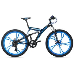 Mountainbike »Topspin«, 21 Gänge, Reifengröße: 26", schwarz/blau - schwarz | blau