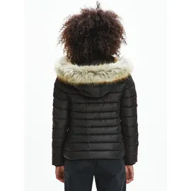 Tommy Jeans Daunenjacke TOMMY JEANS "BASIC HOODED DOWN JACKET", Damen, Gr. XS (34), schwarz, Web, Obermaterial: 100% Polyester.