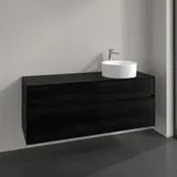 Villeroy & Boch Villeroy und Boch Collaro Waschtischunterschrank C04700AB 140x54,8x50cm, Waschtisch rechts, black oak