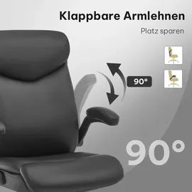 EUGAD Chefsessel PU Schwarz