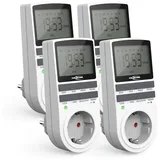 Ansmann 4x digitale Wochenzeitschaltuhr, LCD-Display 3680W, 10 Schaltzeiteiten - ANSMANN