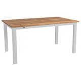 Brafab Lyon Gartentisch 152-210 x 90 x 76 cm Hellgrau/Teak