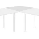 Geramöbel Verbindungsplatte Flex lichtgrau, dreieckig abgerundet 80,0 x 80,0 x 2,5 cm