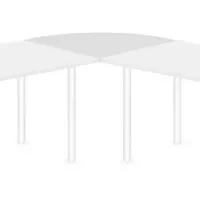 Geramöbel Verbindungsplatte Flex lichtgrau, dreieckig abgerundet 80,0 x 80,0 x 2,5 cm