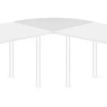 Geramöbel Verbindungsplatte Flex lichtgrau, dreieckig abgerundet 80,0 x 80,0 x 2,5 cm