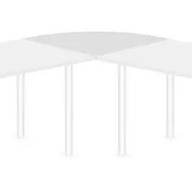 Geramöbel Verbindungsplatte Flex lichtgrau, dreieckig abgerundet 80,0 x 80,0 x 2,5 cm