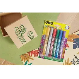 UHU Bastelkleber Glitter 6 x 10 ml