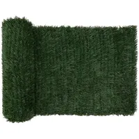 vidaXL Künstlicher Zaun 1 x 300 cm Dunkelgrün Stahl
