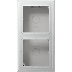 Aufputz-Kappe, 2-fach (aluminium, lackiert)