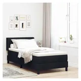 vidaXL Boxspringbett 90 x 200 cm Schwarz