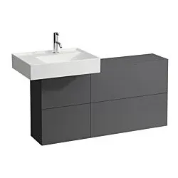 LAUFEN Kartell Waschtischunterschrank 120x61x27cm 4082910336421, Ausschnitt links, schiefergrau
