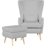 Guido Maria Kretschmer Home & Living Guido Maria Kretschmer Home&Living Sessel Sallito, TV-Sessel, Ohrensessel mit", B/H/T: 76 cm x 109 85 grau
