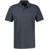 Lerros Poloshirt LERROS "Maskulines Poloshirt mit griffiger Struktur in großen Größen", Herren, Gr. 3XL, grau (lava grau), 100% Baumwolle, ohne Ausschnitt, Shirts