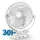bivbtp USB Tischventilator 20 cm Clip-On Weiß