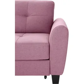 sit&more Ecksofa SIT & MORE "Varese L-Form", rosa (altrosa), B:253cm H:91cm T:167cm, Bedruckte Microfaser (100% Polyester);Luxus-Microfaser ALTARA NUBUCK (100% Polyester);Struktur (100% Polypropylen), Sofas, Ecksofa, mit Federkern, wahlweise mit Bettfunktion und