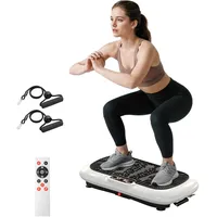 Homcom Vibrationsplatte mit 2 Fitnessbändern 99 Vibrationsstufen 120 kg
