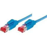TecLines Patchkabel S/FTP, PiMF, Cat 6, blau, 7,5 m Halogenfrei, mit Leoni-Kabel und Hirosesteckern TM21 (bisherige Bezeichnung