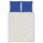 Tom Tailor Wendebettwäsche FRESH FLOWERS Blau/Beige 200 x 220 cm + 2 x 80 x 80 cm