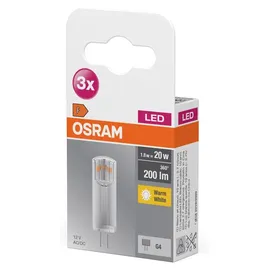 Osram LED Lampe 4058075450011 1,8 W G4 warmweiß 3 St.