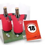 18. Geburtstag | Der Trikotkühler | Das Männergeschenk für Bayer Leverkusen-Fans | Langlebige Geschenkidee Ehe-Mann Freund Vater Geburtstag | Flaschenkühler by Ligakakao