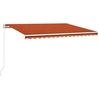 VidaXL Gelenkarmmarkise 450 x 300 cm orange und braun