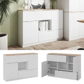 Vicco Betti 120 x 84 cm Weiß/Sonoma