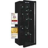 Exquisit GKS240-GT-160C Getränkekühlschrank (237 l, 1400 mm hoch, Schwarz)
