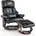 MCombo Relaxsessel 360 drehbar Massagesessel mit Fußhocker 9068 Schwarz