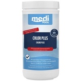 mediPool Chlor Plus-Desinfektion 1 kg, Chlortabletten, Schnellchlorung, klares Wasser, Poolreinigung