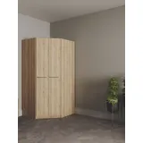 Priess Eckkleiderschrank PRIESS "Barcelona Kleiderschrank Ecklösung Raumwunder", braun (eichefarben artisan), B:95cm H:193cm T:95cm, Holzwerkstoff, Schränke, Eckkleiderschrank, in 2 Tiefen Schrank Eckschrank Garderobe