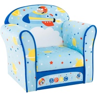 KOMFOTTEU Kindersofa Kindermöbel, aus Samtstoff & hochwertigem Schwamm blau