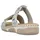 Rieker Pantolette Sommerschuh, Urlaubsschuh, Strandschuh mit floralem Muster grau 36 EU