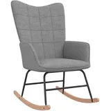 vidaXL Schaukelsessel Hellgrau Polyester 70 x 80 x 90 cm Grau