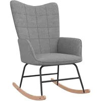 vidaXL Schaukelsessel Hellgrau Polyester 70 x 80 x 90 cm Grau