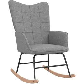 vidaXL Schaukelsessel Hellgrau Polyester 70 x 80 x 90 cm Grau