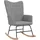 vidaXL Schaukelsessel Hellgrau Polyester 70 x 80 x 90 cm Grau