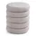 Home4You Hocker Teddystoff Ø 40 x 46 cm Hellgrau