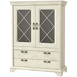 Forte Highboard 123 x 162,3 x 48,2 cm Weiß