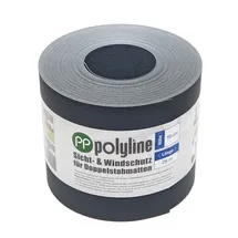 deutsche zauntechnik Sichtschutzstreifen polyline anthrazit 19 x 2600 cm